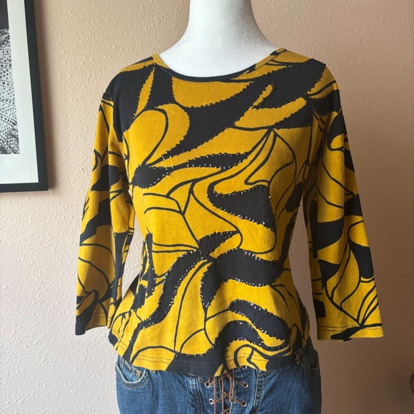Tops - Vintage 90s Funky Whimsy Sequined Blouse